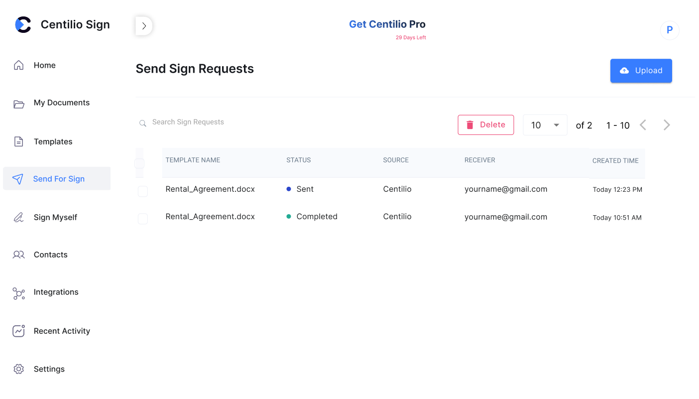 Document Management Dashboard